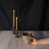 vaso negro facetado