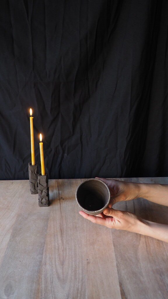 vaso alto negro