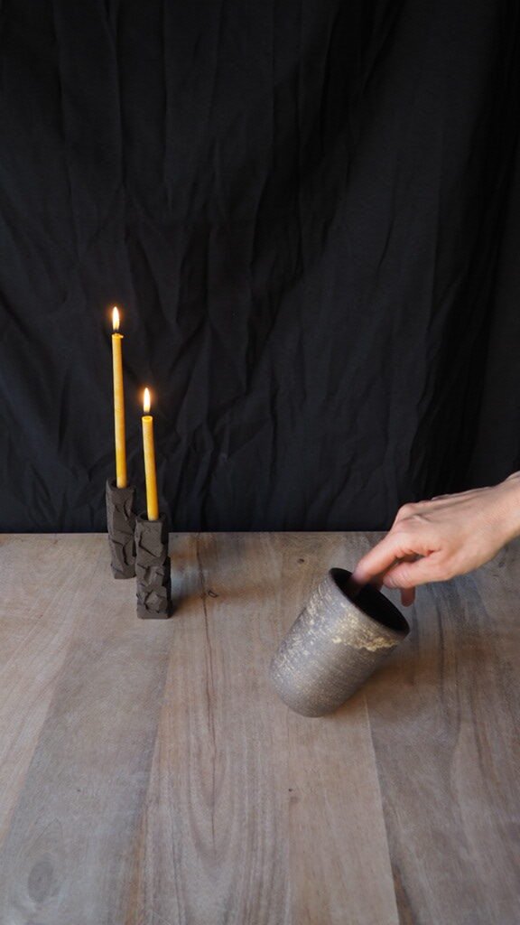 vaso alto negro