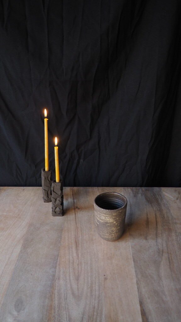 vaso alto negro