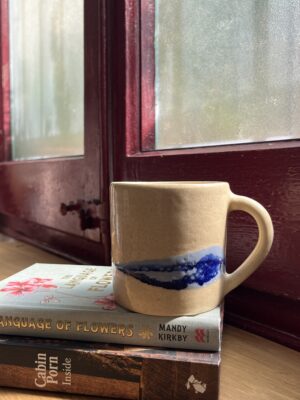 taza paisaje azul bajo pedido
