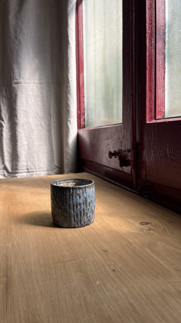 vaso azul lluvia